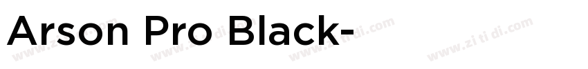Arson Pro Black字体转换